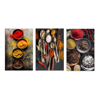 Kit Quadros Cozinha Temperos Gourmet Moldura Decoração Placa Kit Quadros Cozinha Temperos Gourmet Moldura Decoração Placa