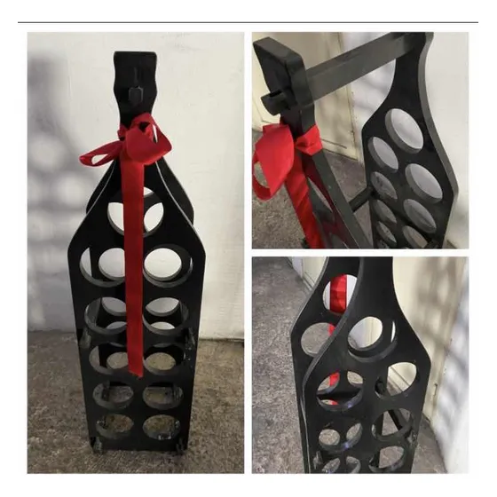 Porta Vinos O Vineras En Madera Color Oscura