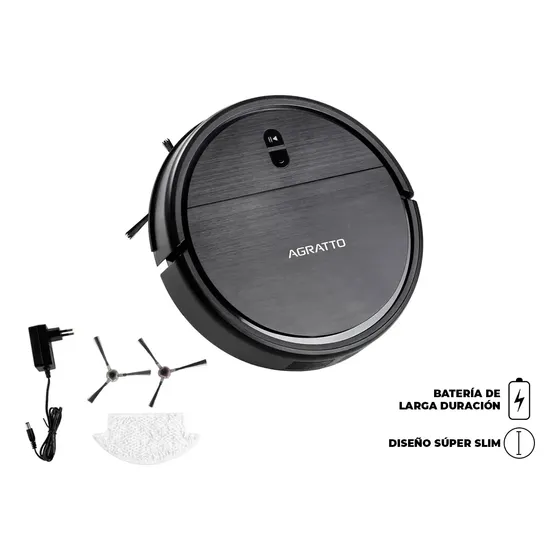 Aspiradora Robot Agratto Praticci Premium Aar02i-04 Preto 11w 11.1v Aspira Barre Trapea An