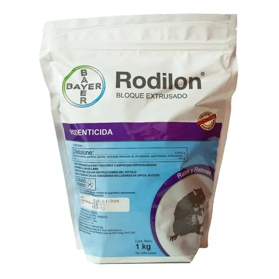 Rodilon Bayer Bloque Extrusado Eficaz Veneno Ratas X 1kg
