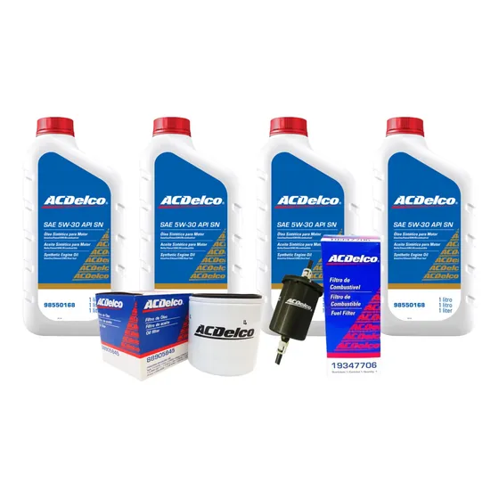 Kit Troca De Oleo Com Filtros Onix 2013 2016 Gm Chevrolet Ac