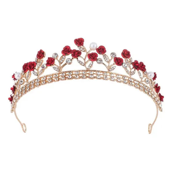 Corona Con Rosa De Niña Diadema Tiara