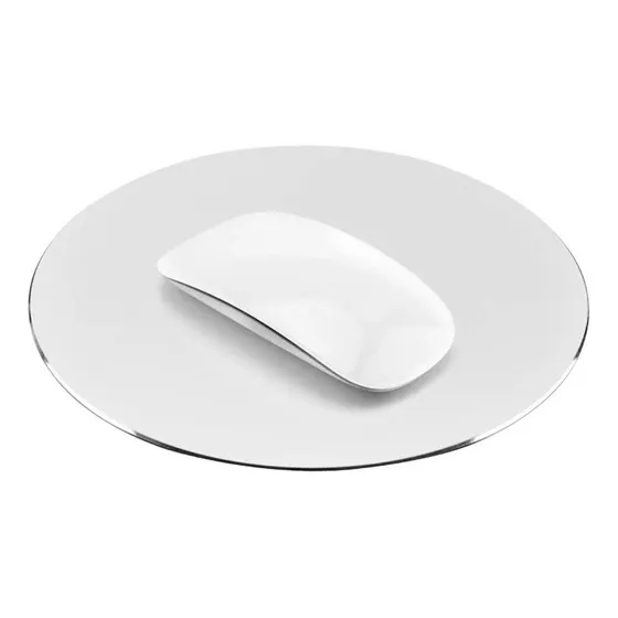 Mousepad Aluminio Compacto P/ Macbook Magic iMac Estiloso Cor Prateado Desenho Impresso Não