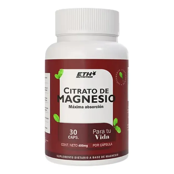 Citrato De Magnesio Eth 60 Caps - Salud Ósea Sin Sabor