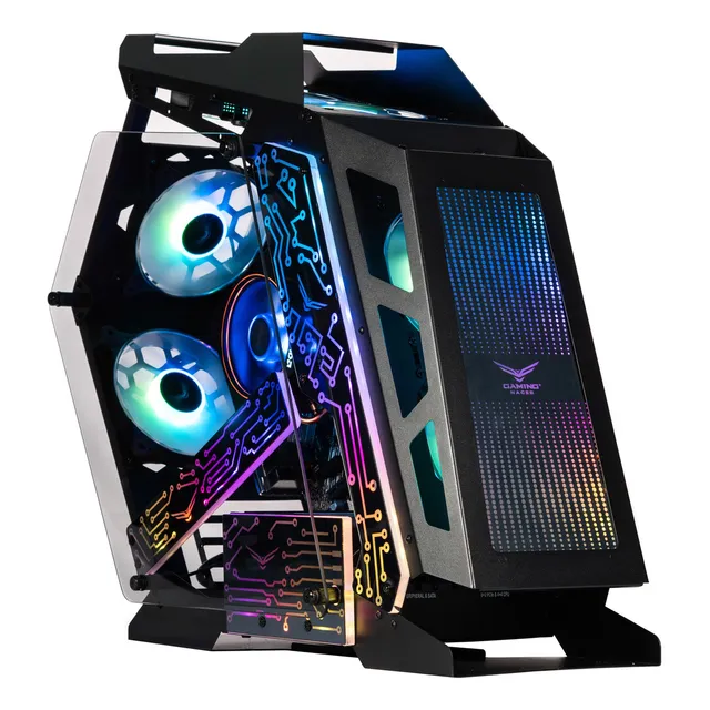 Gabinete Gamer Naceb Olympian Na-0641 Argb Cristal Templado Negro