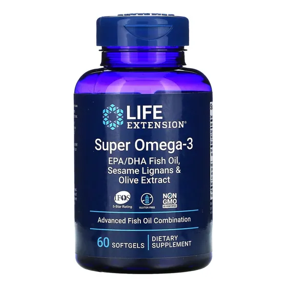 Life Extension Super Omega 3 EPA/DHA 60 cápsulas blandas