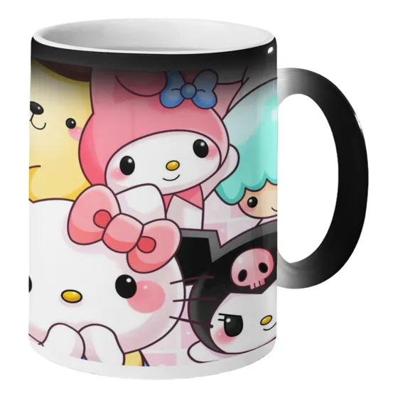 Taza Hello Kitty Mágica Sanrio Cerámica Kuromi Melody