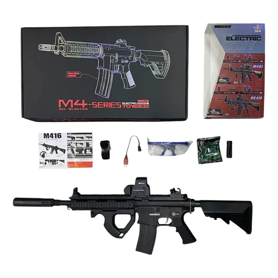 Pistola De Hidrogel Tipo Scar Recargable Color Negra