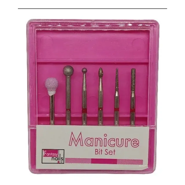 Set De Puntas Drill/ Pulidora Manicura 6 Pz Fantasy Nails