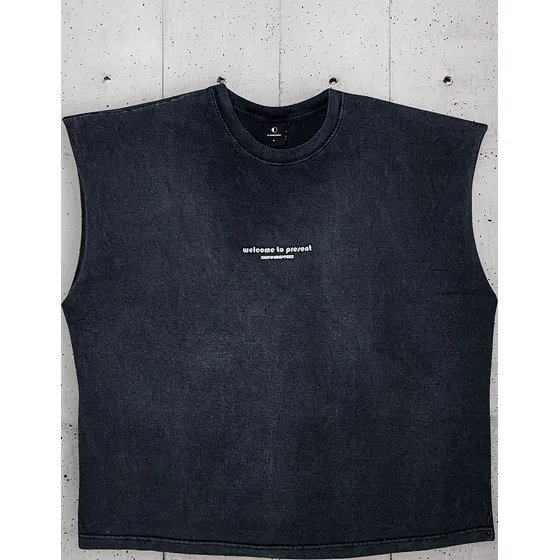 Sudadera Musculosa Algodon Negra Verano Connected Calidad