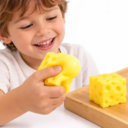 Brinquedo Squishy Queijo Apertar Anti Stress Viral Criança Queijo Squishy