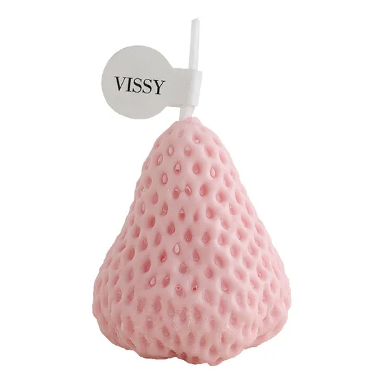 Vela Perfumada De Morango 1 Morango Vermelho Tamanho Grande