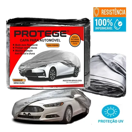 Capa Pra Cobrir Carro Automotiva 100% Impermeável Com  Forro