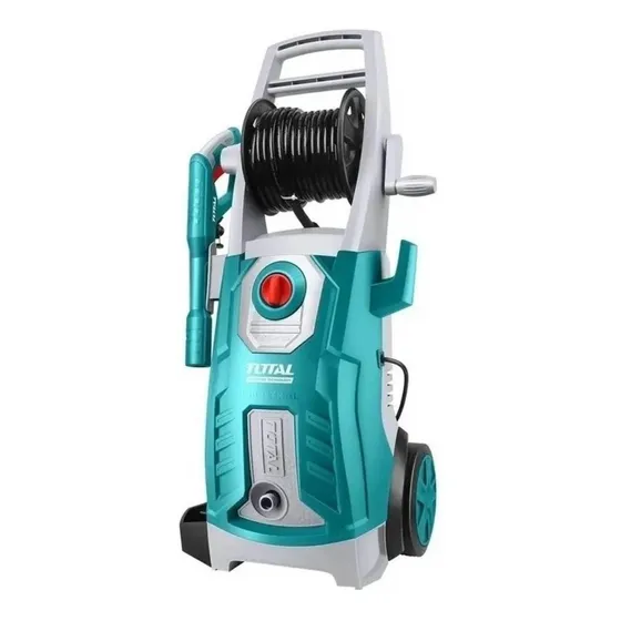 Hidrolavadora Total Línea Industrial 2500w 160bar 2300psi Caudal 6.0l/min Potente Motor De Inducción Con Bobinado De Cobre Incluye Recipiente Para Jabón TGT11246
