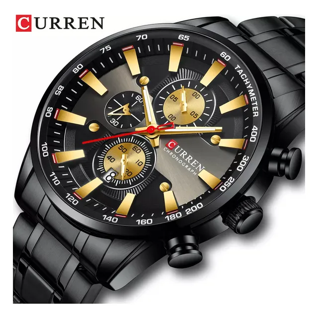 Reloj Caballero Curren Elegante Cuarzo Cronógrafo Original