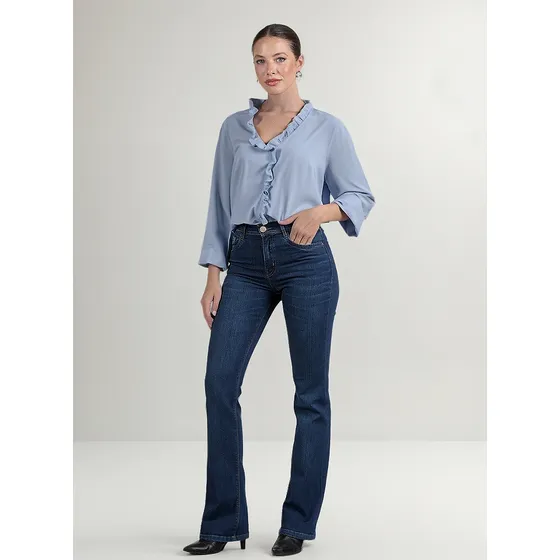 Oxford Azul Con Ruedo Elastizado Talles 36-46 Marca Cenitho