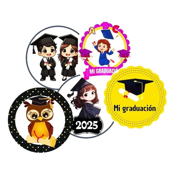 Transfer Para Gelatinas Graduación 2025 Niña