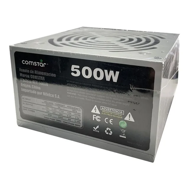 Fuente Pc 500w 220v Generica Comstar Fan 120m 20+4pin Backup