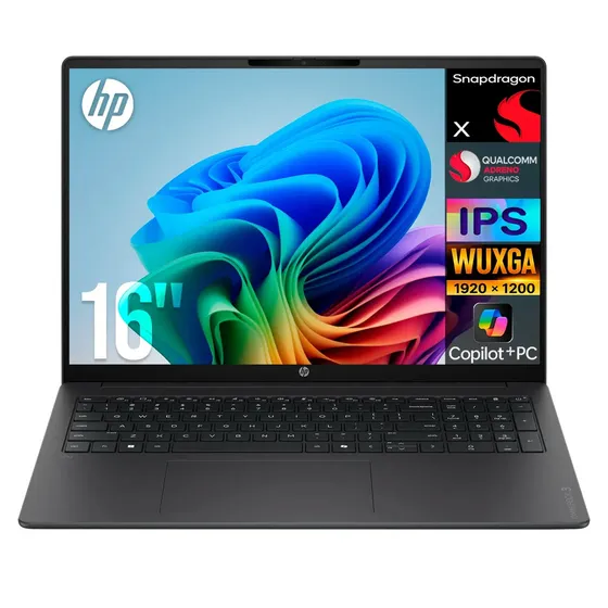 Notebook HP OmniBook 3 AI 16 de 16" WUXGA con Snapdragon X, 16GB y SSD de 512GB
