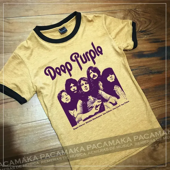 Remera Deep Purple Amarilla / Pacamaka Remeras