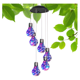 Carillones De Viento Solares Que Cambian De Color Luces Led Carillones De Viento Solares Que Cambian De Color Luces Led