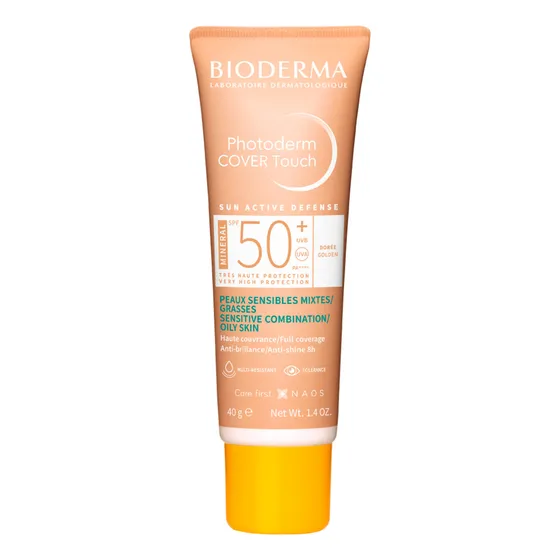 Protetor Solar Photoderm Cover Touch Mineral FPS50+ Cor 3.0 Médio Dorée 40g Bioderma