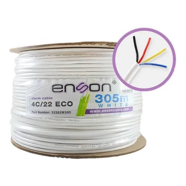  Bobina 305mts Cca 22awg 4 Conductores Para Alarmas Y Acceso