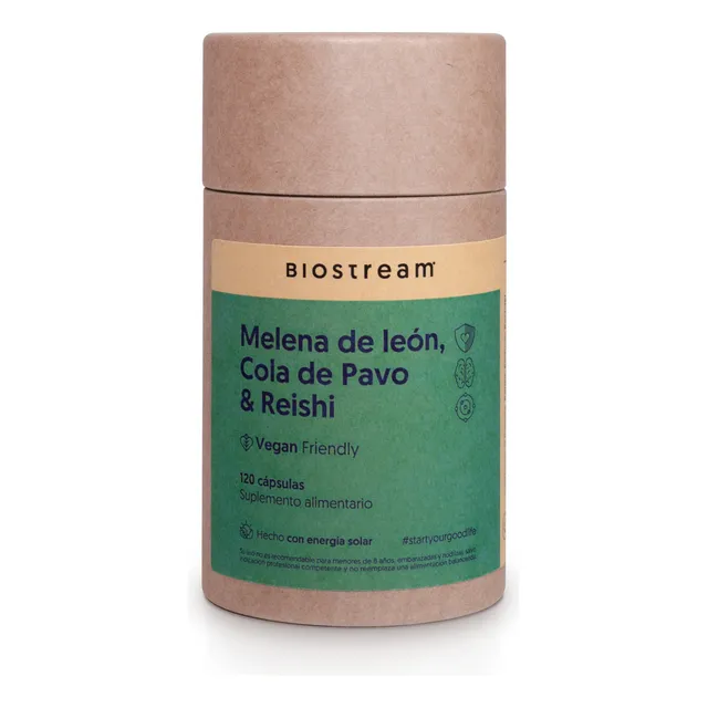 Melena De Leon + Cola De Pavo & Reishi 120c Vegano Biostream