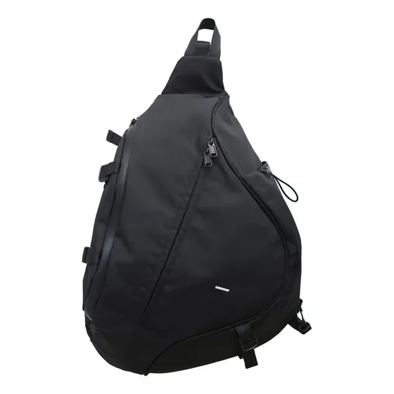 Mochila Oxford Bandolera Grande De Lona Negra
