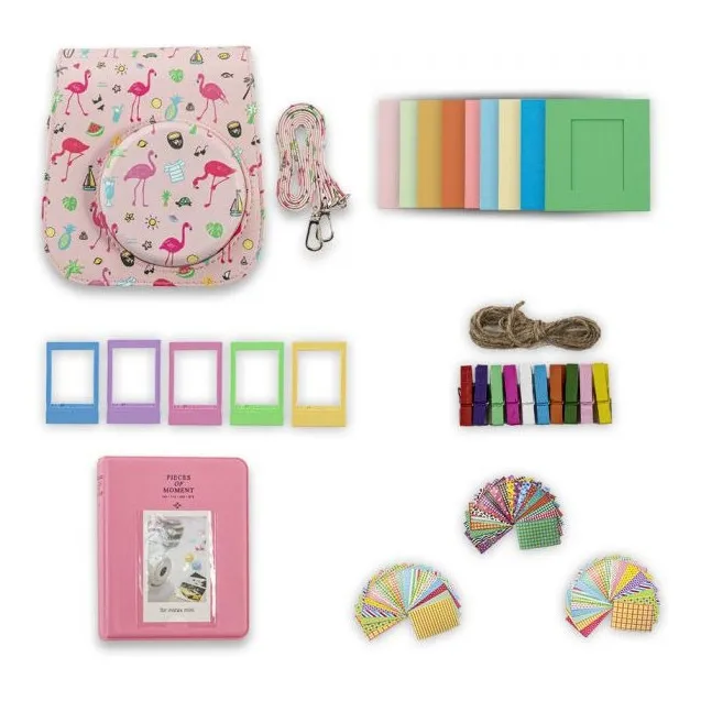 Kit Funda Rosa Diseño P Cámara Instax Mini 11 C Accesorios