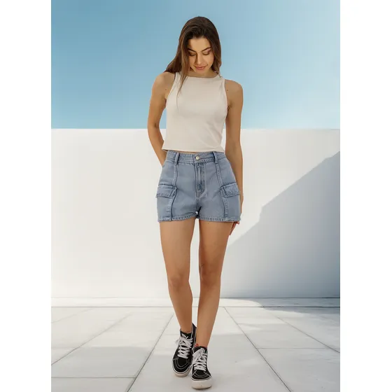 Short Avril Ii Celeste Divino Jeans