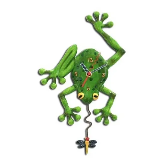 Allen Designs  Frog Fly Pendulo Reloj Pared