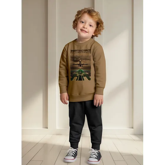 Conjunto Kyly Infantil Menino Blusão Calça Moletom Peluciado