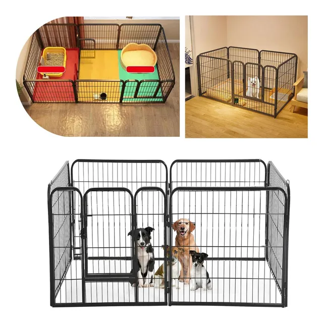 Jaula Corral Mascota Metálica - Ideal Para Perros Y Conejos