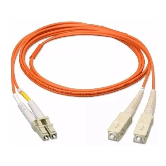 5 X Cordão Óptico Duplex Mm6 Sc / Lc 2,50mt