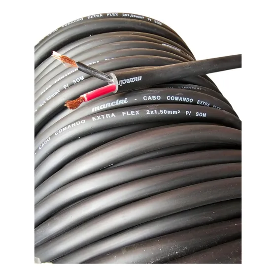 Cabo Pp Flexível De Comando P/ Caixa De Som 2x1,5mm 10 Mts
