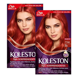 Koleston Tint Hidratacion 7744 Rojo Cobrizo Intenso Pack 2 Koleston Tint Hidratacion 7744 Rojo Cobrizo Intenso Pack 2