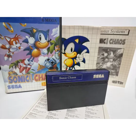 Sonic Chaos Master System Original Completo Serial Batendo