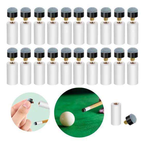 20 Set Punteras Taco De Pool Atornillable 11mm/12mm