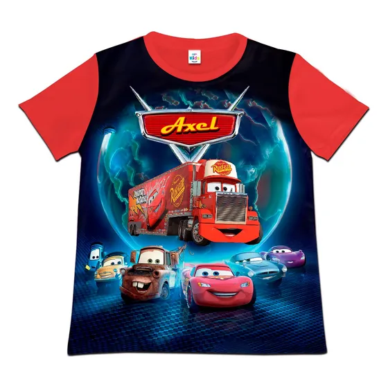 Franela Camisa Niño Carros Cars En Poliester