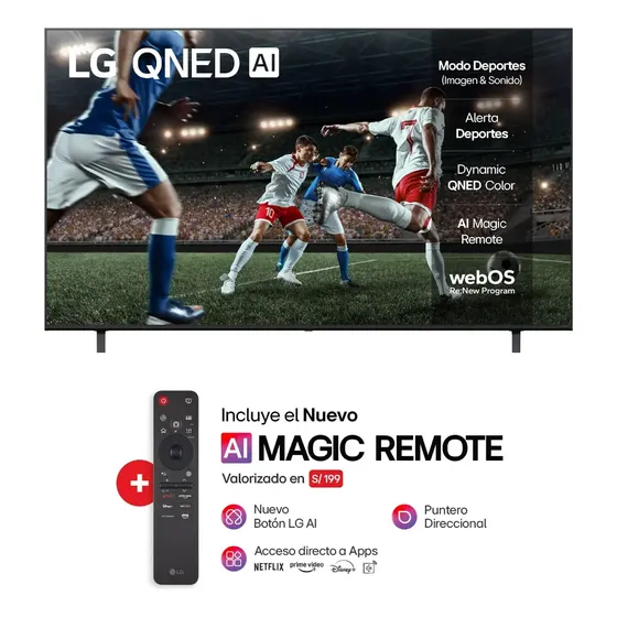 Televisor 65 LG Uhd 4k Thinq Ai 65qned73asa (2026) | Cuotas sin interés