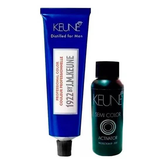 Tinta 1922 Color Man Keune 60ml + Semi Color Ativador 60ml