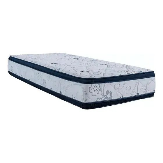 Colchon De Espuma 1 Plaza Y Media Divino Super Densidad 60. Azul Blanco