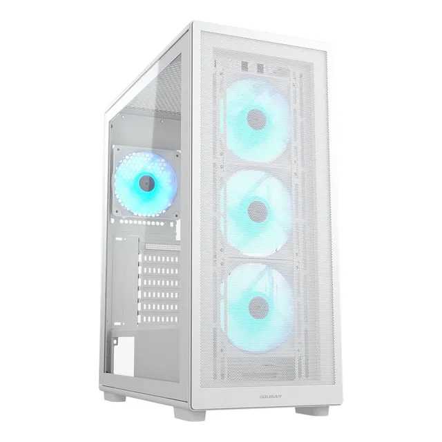 Case Cougar Mx220 Rgb Atx Vidrio Templado 4 Ventiladores Color Blanco