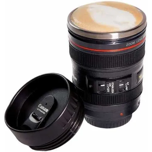 Vaso Termico Creativo Taza Lente Objetivo Canon Nikon Contig