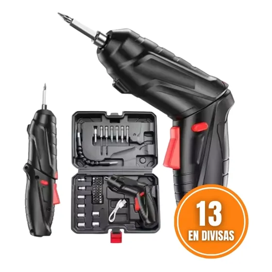 Destornillador Inalámbrico Recargable 4v 1/4 Con Acces