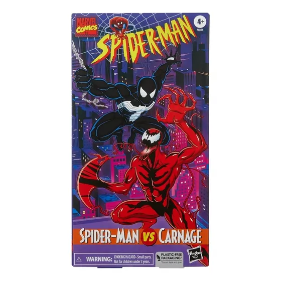Figura de acción Spider-Man & Carnage de Hasbro Marvel Legends