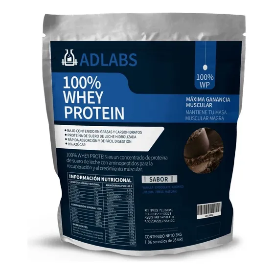 100% Whey Protein 3k Proteina Concentrada Tienda Miraflores 