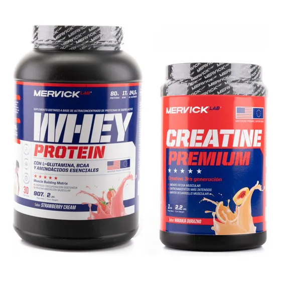 Proteina Whey Protein Mervick 1 Kilo + Creatina 1 Kilo Polvo