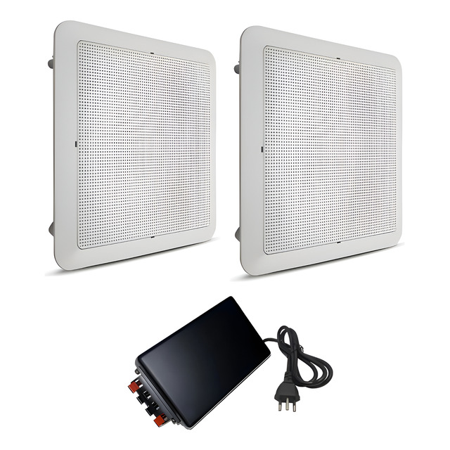 Caixas De Som Arandela 100w Rms + Amplificador Bluetooth 5.0 Caixas De Som Arandela 100w Rms + Amplificador Bluetooth 5.0